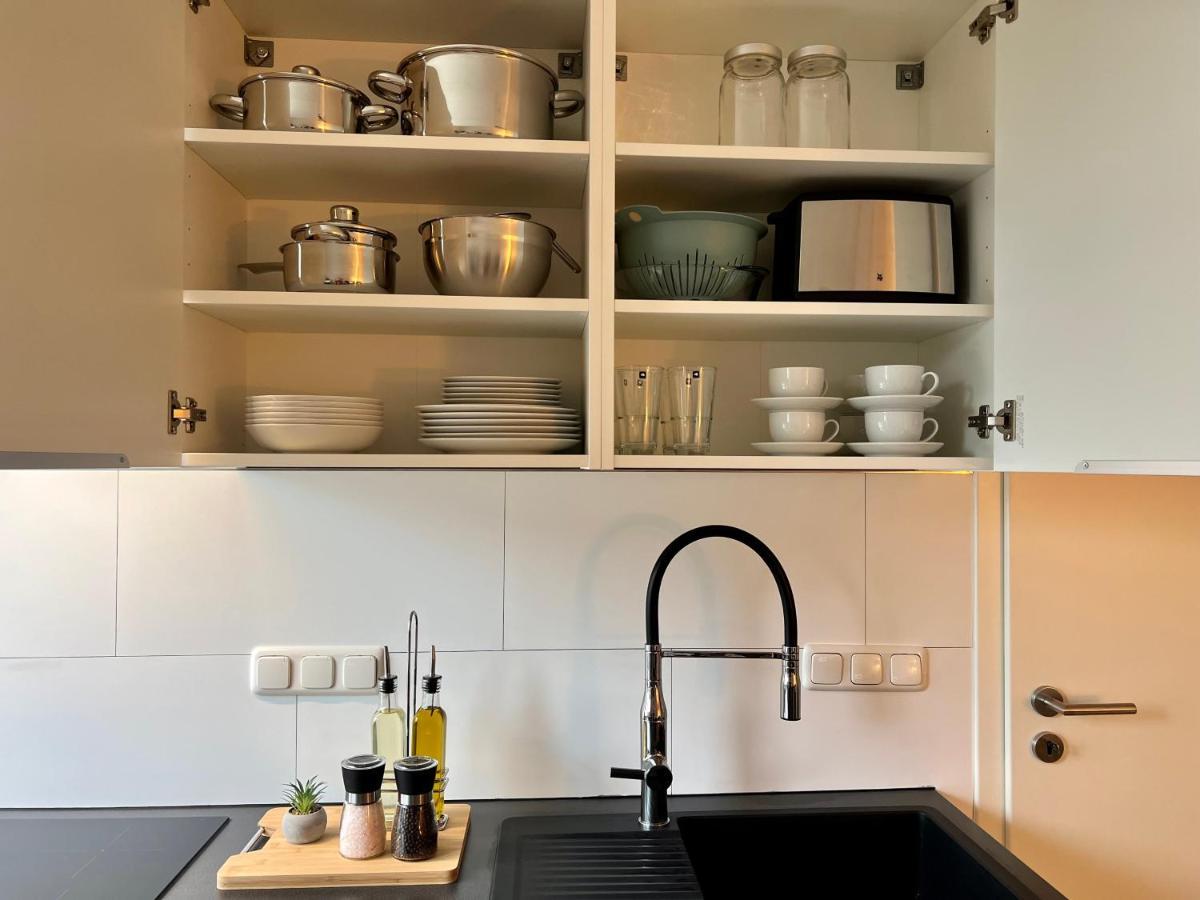 Design Apartment Mit Balkon - Kueche - Netflix Essen Exteriör bild